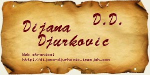 Dijana Đurković vizit kartica